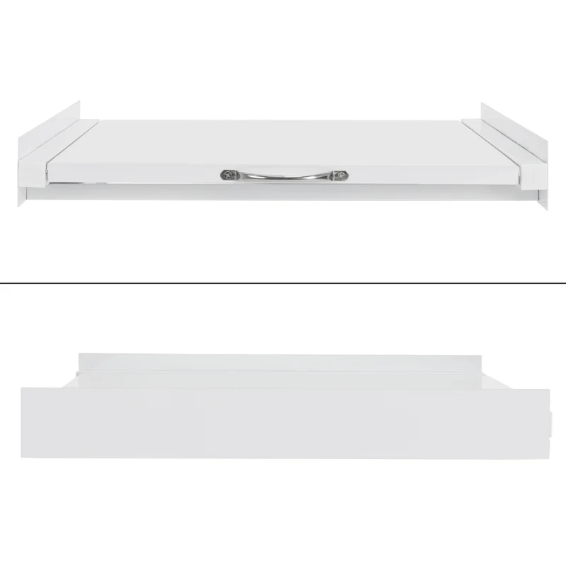Waschmaschinen Untergestell Unterschrank 2er Set 64x53,5x31,5 cm mit 2 Schubladen in Weiß ML-Design