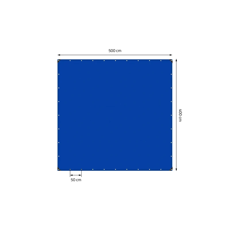 Abdeckplane Gewebeplane mit Ösen 4x5 m 650g/m² in Blau aus PVC inkl. 10 Spanngummis