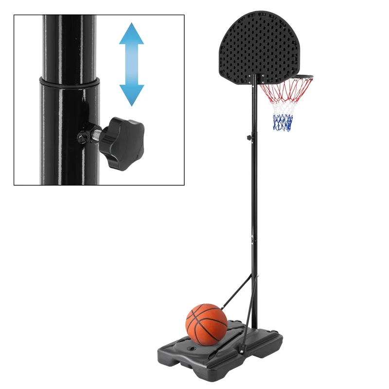 Basketballständer, 262 cm, aus Stahl und HDPE Kunststoff