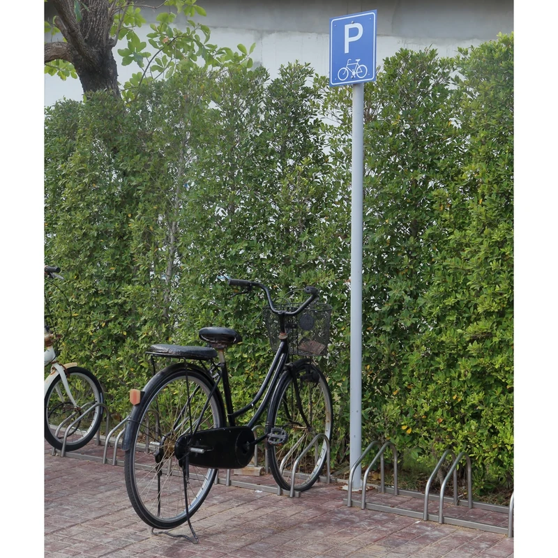Fahrradständer für 5 Fahrräder 130 x 32 x 27 cm, aus verzinktem Stahl, inkl. Montagematerial