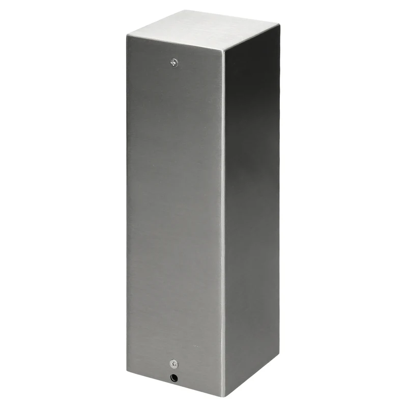 Gartensteckdose 2-fach IP44 Silber aus Edelstahl Eckig