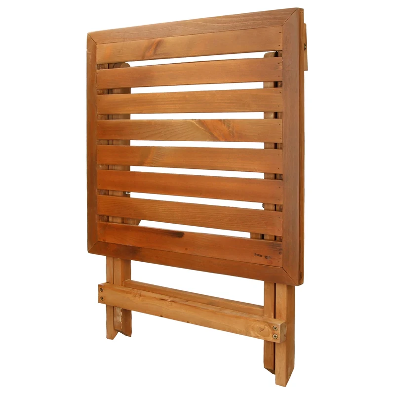 Gartentisch Braun 46x46x46 cm klappbar aus massivem Kiefernholz