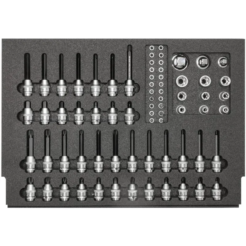 SW-Stahl Werkstattwagensortiment Schraubendreheinsätze 1/4" und 1/2" 72-teilig