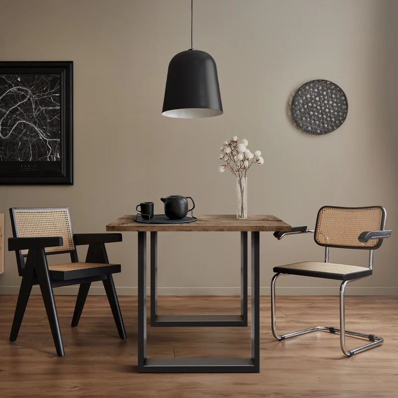 2x Tischbeine Tischkufen aus Vierkantprofilen 70x72 cm Anthrazit pulverbeschichtete Stahl