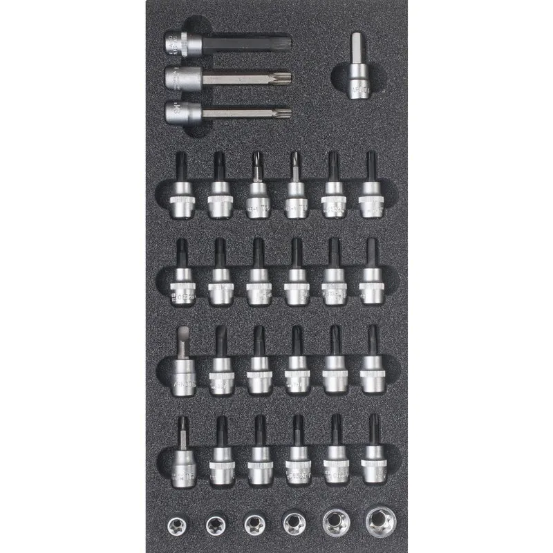 SW-Stahl Werkstattwagensortiment Schraubendreheinsätze 3/8" 34-teilig