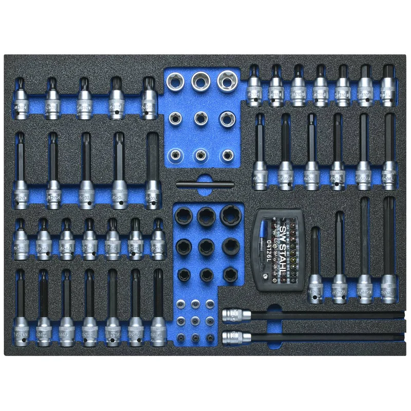 SW-Stahl Werkstattwagensortiment Schraubendreheinsätze 1/4" und 1/2" 102-teilig