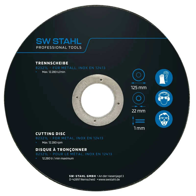 SW-Stahl Schruppscheibe für Metall 125 x 60 x 22 mm 10 Stück