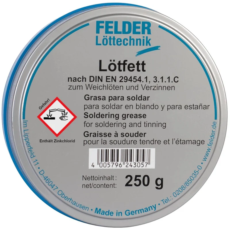SW-Stahl Lötfett 250g nach DIN EN29454-1