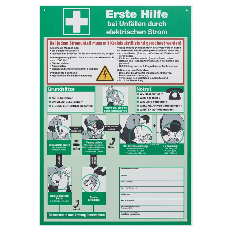 SW-Stahl Aushang „Erste Hilfe“