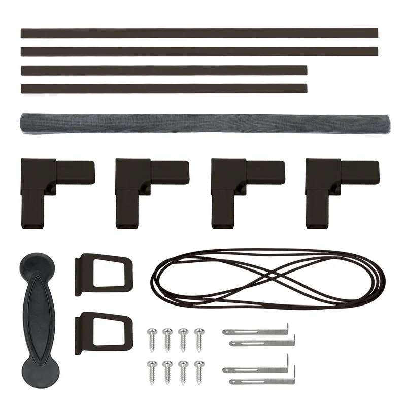 Fliegengitter Braun 80x100 cm mit Rahmen aus Aluminium