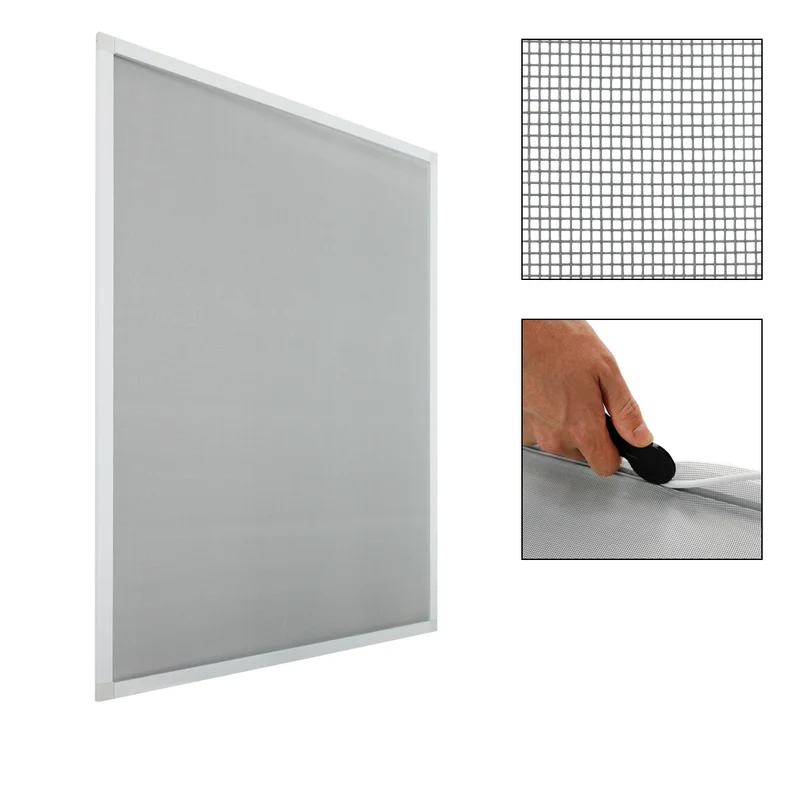 Fliegengitter Weiß 80x100 cm mit Rahmen aus Aluminium
