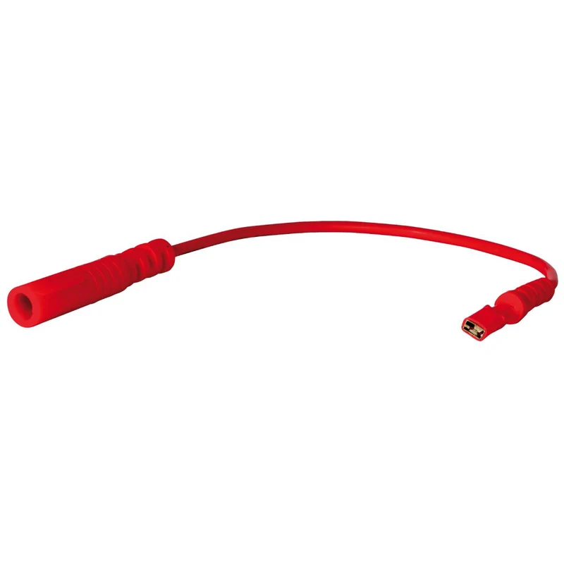 SW-Stahl Prüfkabel Buchse flach 28 mm rot