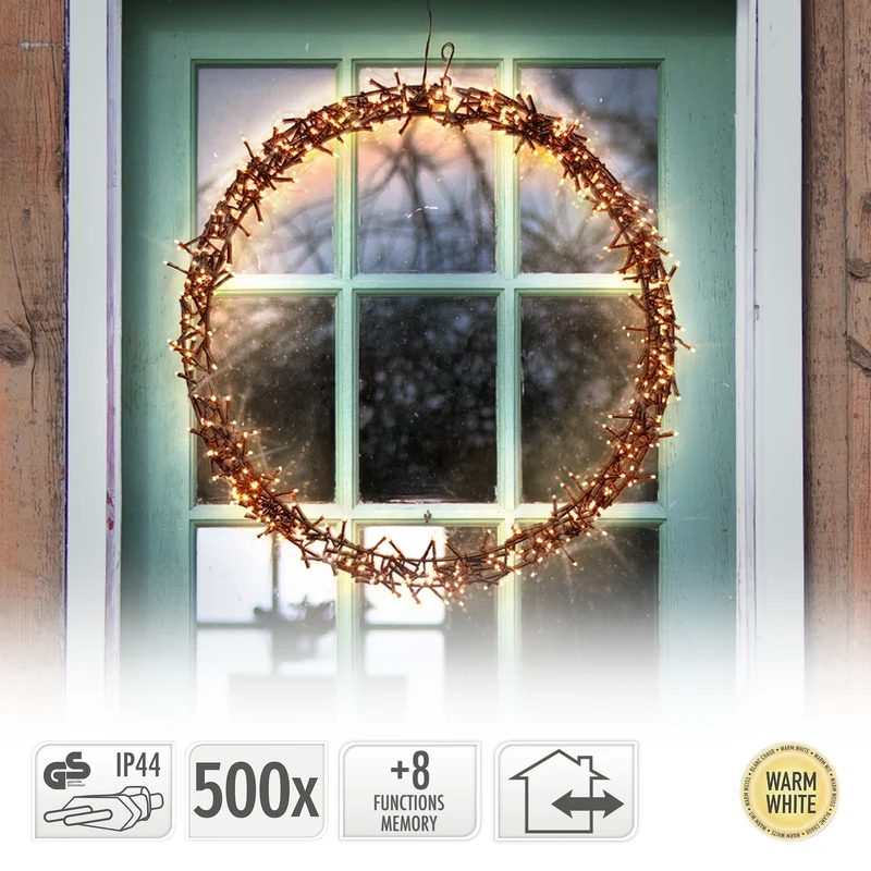 Lichterkranz 500 LEDs Warmweiß Ø 58cm IP44