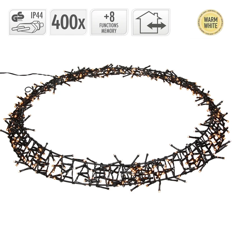 Lichterkranz 400 LEDs Warmweiß Ø48cm IP44