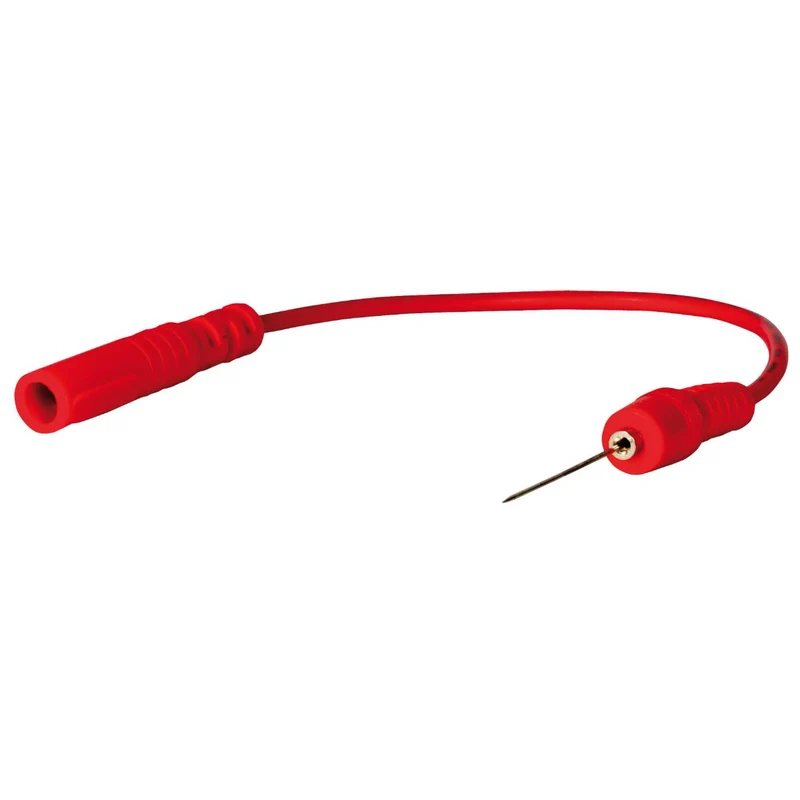 SW-Stahl Prüfkabel mit Punktiernadel rot