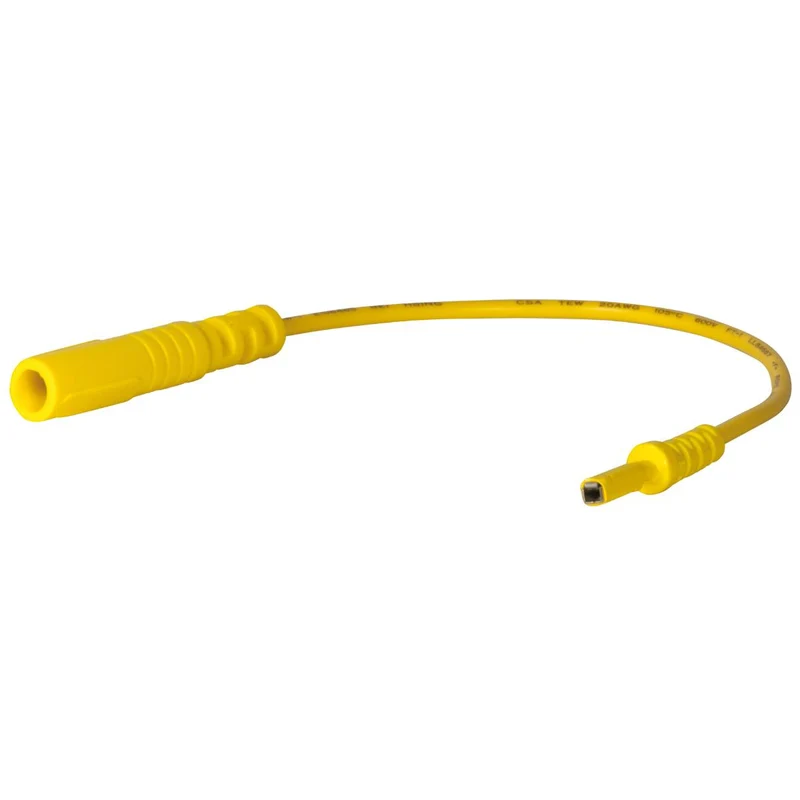 SW-Stahl Prüfkabel Buchse flach 22 mm gelb
