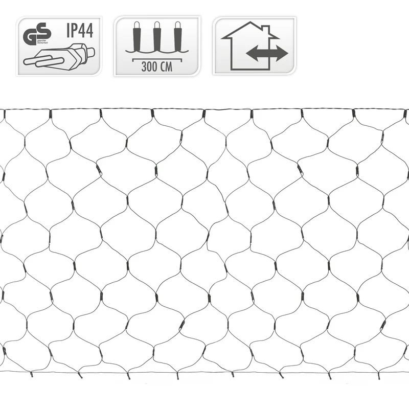 LED Lichternetz 150x300 cm mit 320 LEDs Warmweiß IP44