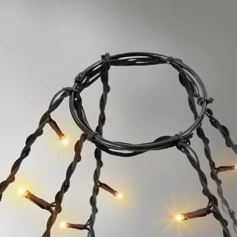 LED Lichterkette Fahnenmastbeleuchtung 208 cm Warmweiß mit 192 LED