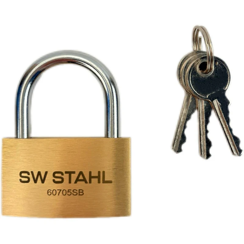 SW-Stahl Messing-Vorhängeschloss 50 mm