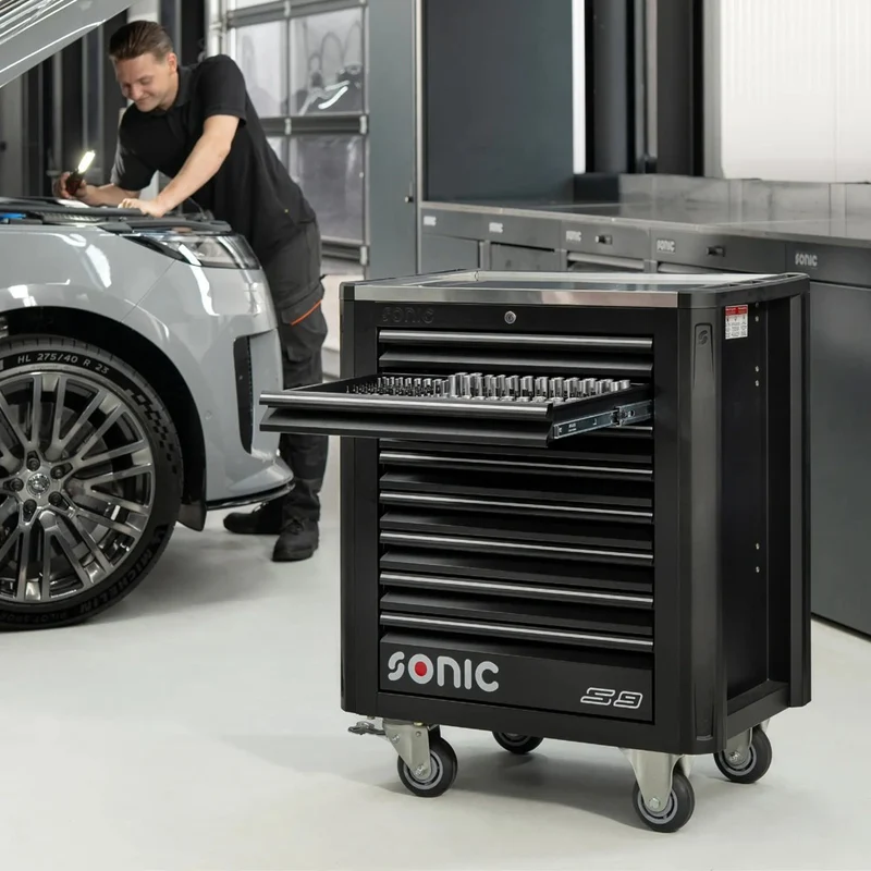 Sonic Werkstattwagen NEXT S9 schwarz 325-teilig - 734994