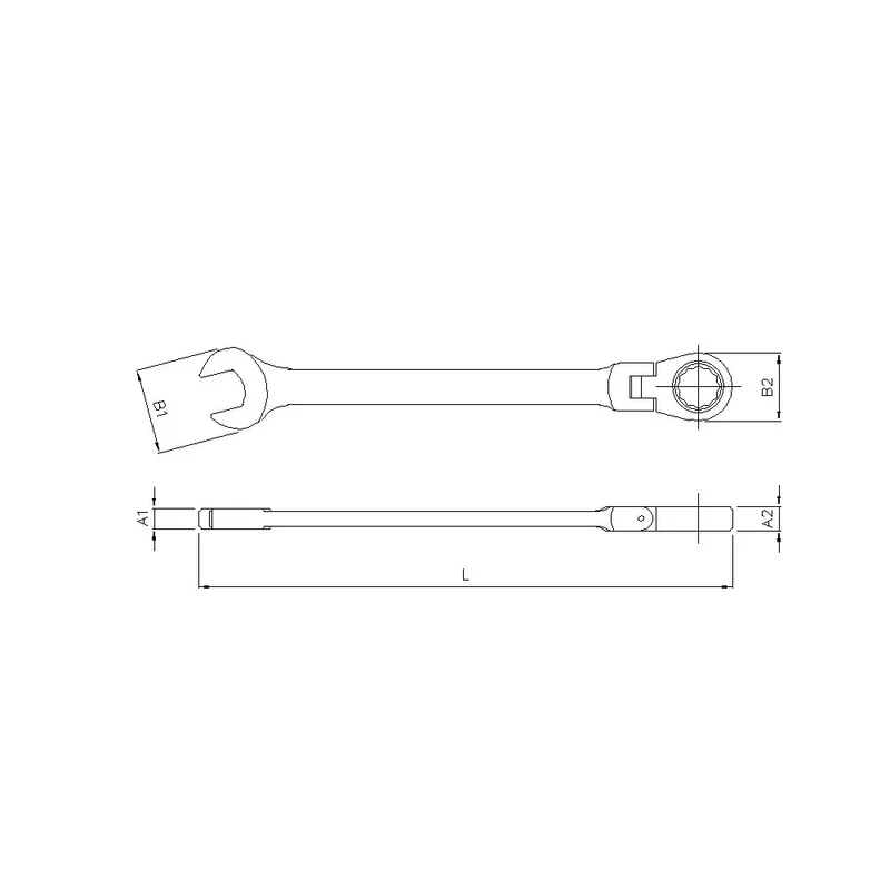 Sonic Flexible Ring-Gabelschlüssel Ratschensatz 12-kant 12-teilig - 601218