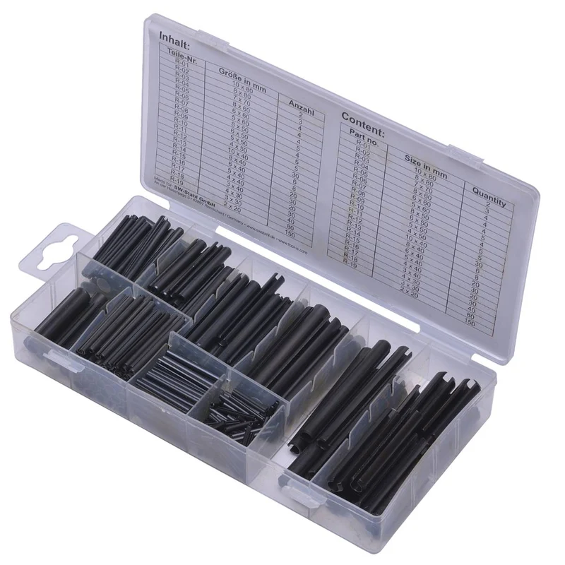 SW-Stahl Hohlsplint/Federstift-Sortiment 450-teilig