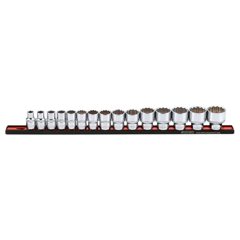 Sonic Stecknusssatz 1/2 Zoll 12-kant auf Steckleiste SAE 15-teilig - 301503
