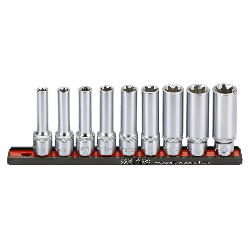 Sonic Stecknusssatz 1/2" TX-E auf Steckleiste 9-teilig - 300903