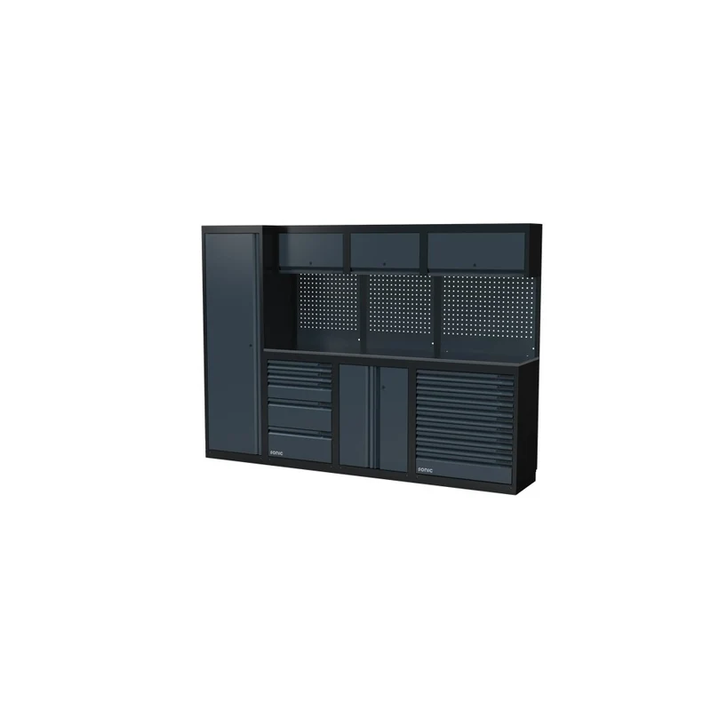 Sonic NEXT MSS Schrankwand mit Edelstahlarbeitsplatte hoch 2803mm - 4930904