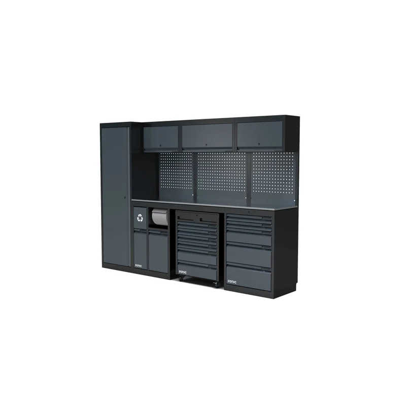 Sonic NEXT MSS Schrankwand mit Edelstahlarbeitsplatte hoch 2803 mm - 4930903