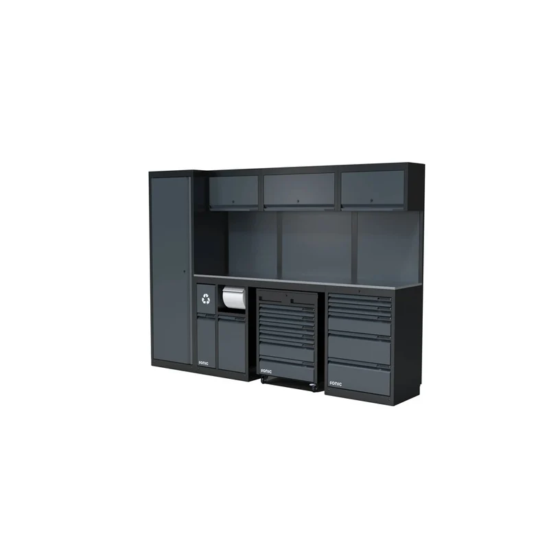 Sonic NEXT MSS Schrankwand mit Edelstahlarbeitsplatte hoch 2803 mm - 4930711