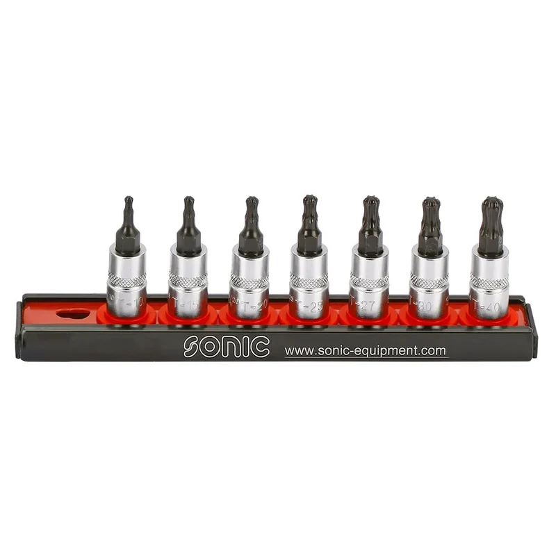 Sonic Bitsatz 1/4" TX mit Kugel auf Steckleiste 7-teilig - 100704