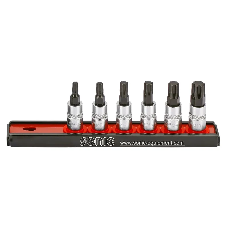 Sonic Bitsatz 1/4" Ribe auf Steckleiste 6-teilig - 100601