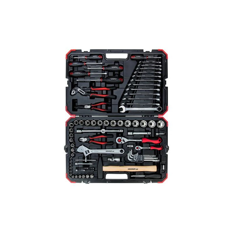 GEDORE Steckschlüssel-Satz 1/4 Zoll und 1/2 Zoll 4 mm bis 32 mm 100-teilig - R46003100