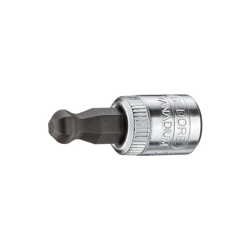 GEDORE Schraubendrehereinsatz mit 1/4 Zoll Kugelkopf und Innen-Sechskant, 5 Millimeter - IN 20 K 5