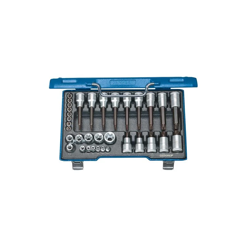 GEDORE Schraubendrehersatz 1/2 Zoll und 1/4 Zoll 34-teilig mit TX 19 und TX 20 - 123456