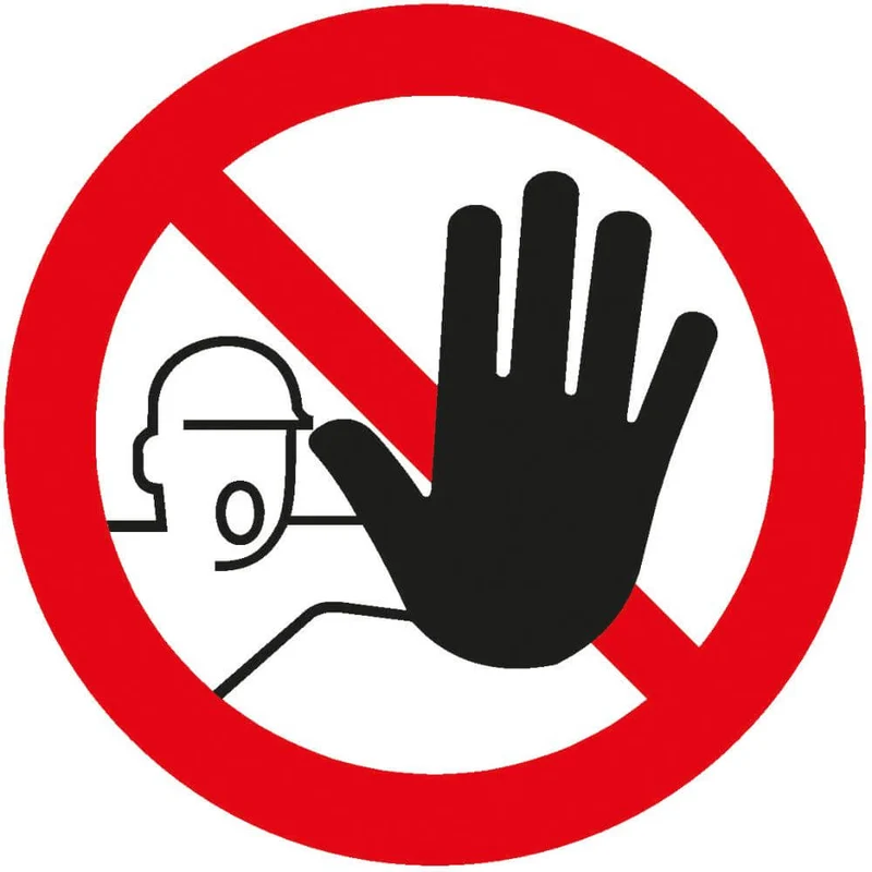 Prohibition sign NEUTRAL, aluminum D200 mm No access for unauthorized persons SafetyMarking