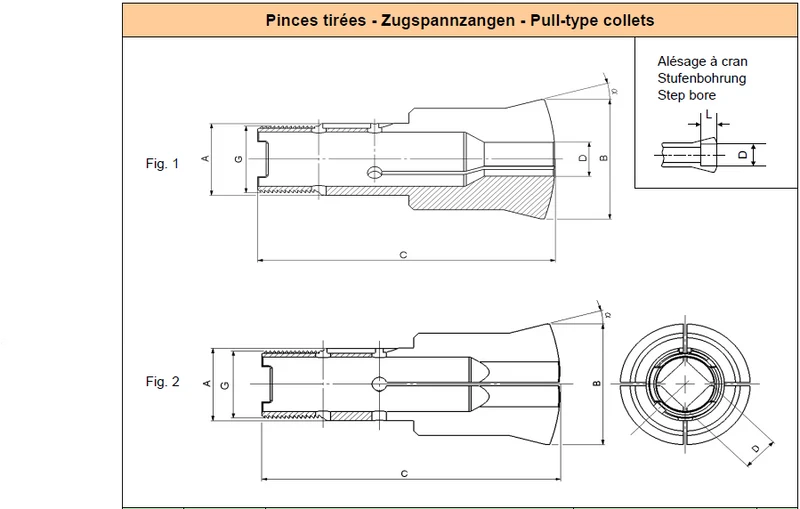 Collet HB32/45 3 slots UP