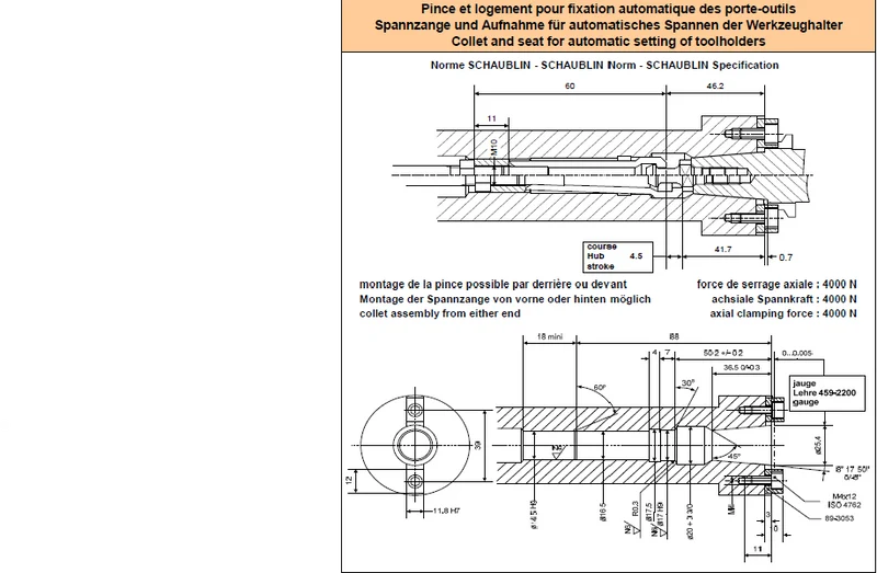 Collets D17 SSA-ISO25