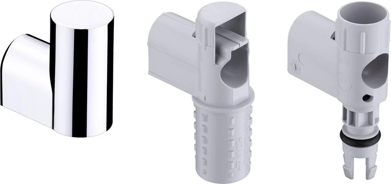 HANSGROHE Wandstütze und Abdeckung für Brausestangen 25 mm in Chrom – UnicaD