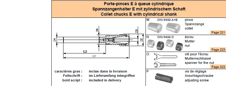 Collet Holder CY14 E16