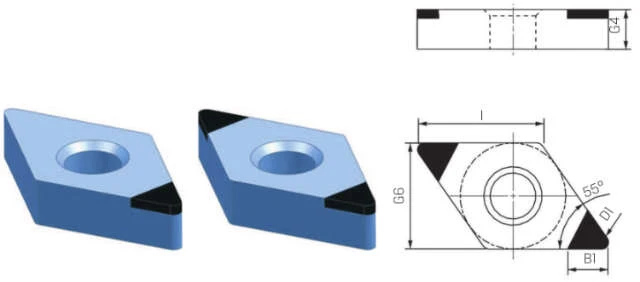 CBN indexable insert PREMUS, B64S