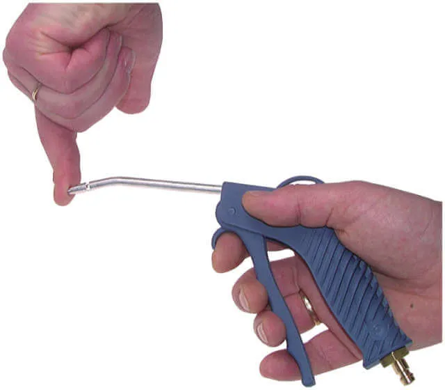 Blow-out gun PRETEC, with safety nozzle, dosable