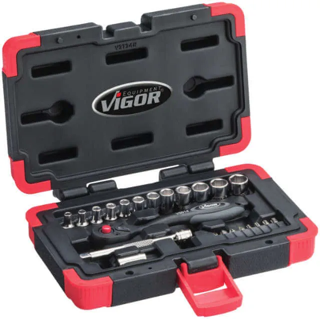 Socket Wrench Set VIGOR, 23-piece