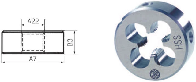 JBO die, HSS American pipe thread tapered