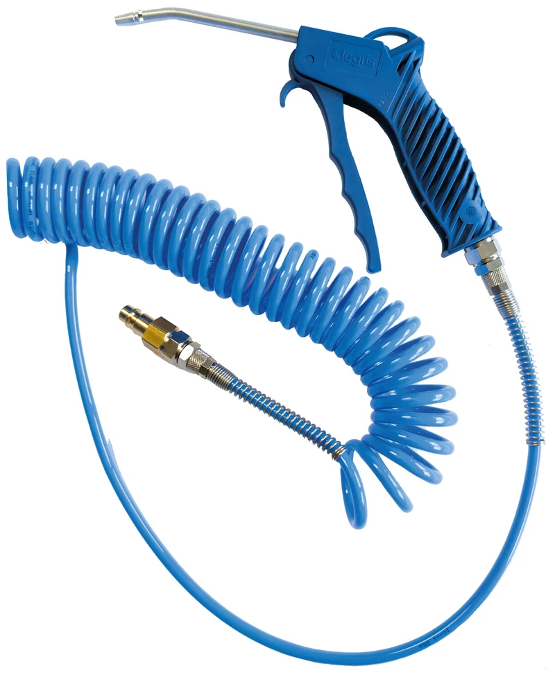 PRECITOOL blow gun set, with 3 m PUR spiral hose