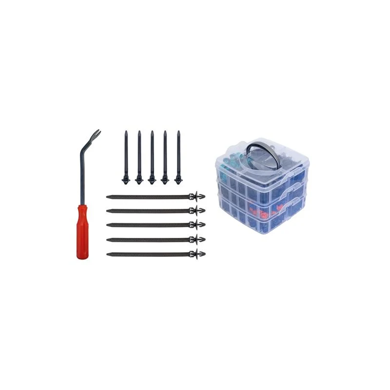 GEDORE Befestigungsclip-Set mit Demontagehebel, 676 Teile - R19002676