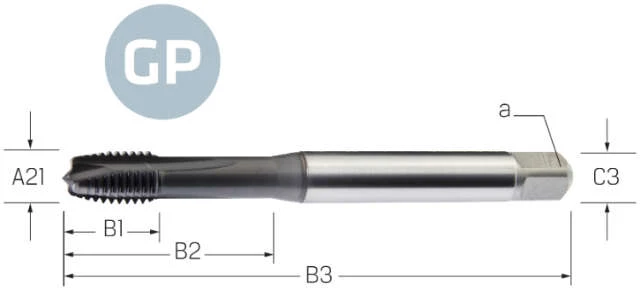 Machine tap PREMUS GP, metric, HSS-E PM, Hardlube