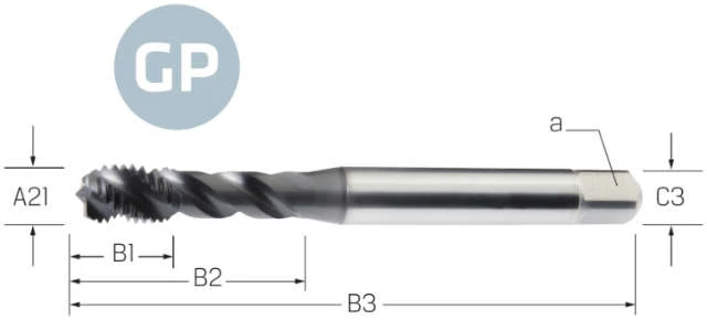 Machine tap PREMUS GP, metric, HSS-E PM, Hardlube, 6GX