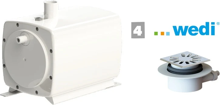 SFA Sanifloor+4 Haushaltspumpe für fliesbare wedi-Duschtassen – funkgesteuert, DN25/32, IP44